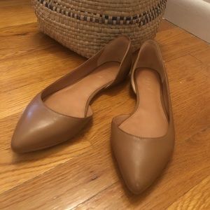 J.Crew Tan Leather Flats - Size 8